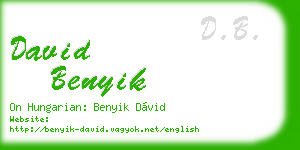 david benyik business card